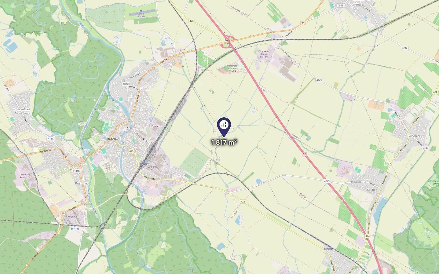 Prodej pozemku 1.817 m², Kostice, Jihomoravský kraj Prodej pozemku 1.817 m², Kostice, Jihomoravský kraj
