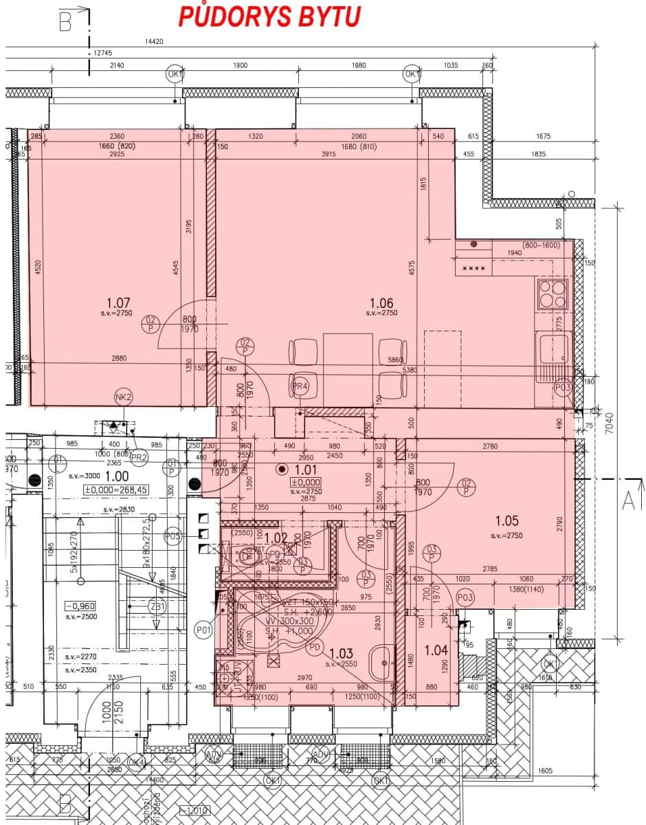 Pronájem bytu 3+kk 58 m², Vlnitá, Praha, Praha Pronájem bytu 3+kk 58 m², Vlnitá, Praha, Praha