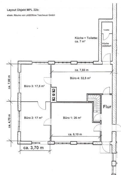 Pronájem kanceláře 500 m², Chemnitz-Borna, Chemnitz, Sasko Pronájem kanceláře 500 m², Chemnitz-Borna, Chemnitz, Sasko