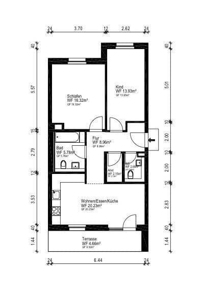 Pronájem bytu 3+1 75 m², Torfstecherweg 54, Hamburg, Hamburg Pronájem bytu 3+1 75 m², Torfstecherweg 54, Hamburg, Hamburg