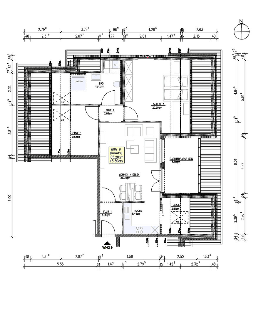 Pronájem bytu 3+1 91 m², Wallenhorst, Dolní Sasko Pronájem bytu 3+1 91 m², Wallenhorst, Dolní Sasko