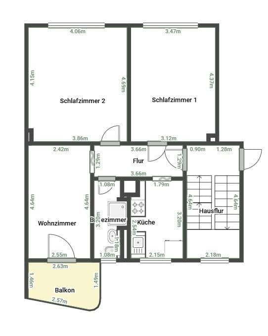 Pronájem bytu 3+1 67 m², Göttingstr, Hildesheim, Dolní Sasko Pronájem bytu 3+1 67 m², Göttingstr, Hildesheim, Dolní Sasko