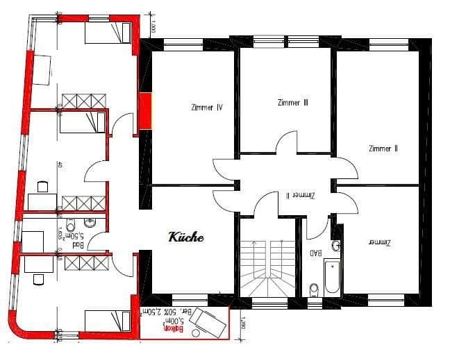 Pronájem bytu 7+1 165 m², Marburger Straße 32, Gießen, Hessen Pronájem bytu 7+1 165 m², Marburger Straße 32, Gießen, Hessen