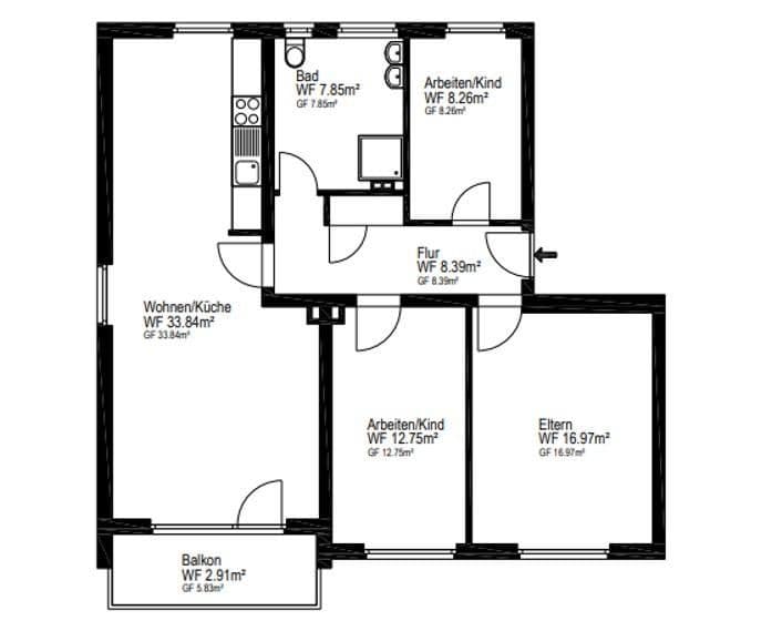 Prodej bytu 4+1 90 m², Ingolstadt, Bavorsko Prodej bytu 4+1 90 m², Ingolstadt, Bavorsko