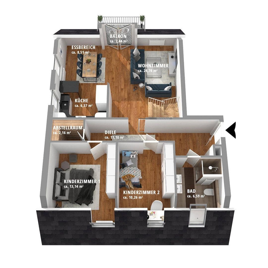 Prodej bytu 4+1 123 m², Hirschaid, Bavorsko Prodej bytu 4+1 123 m², Hirschaid, Bavorsko