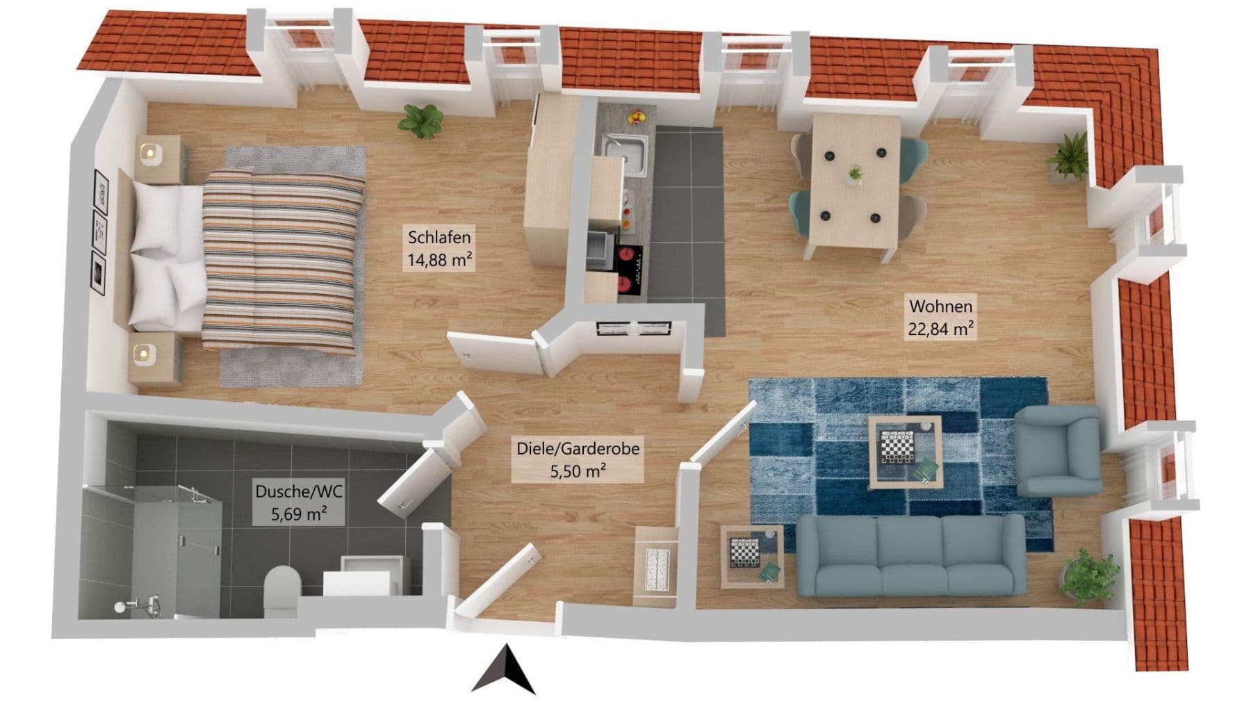 Pronájem bytu 2+1 49 m², Thomasiusstr. 35, Halle (Saale), Sasko-Anhaltsko Pronájem bytu 2+1 49 m², Thomasiusstr. 35, Halle (Saale), Sasko-Anhaltsko