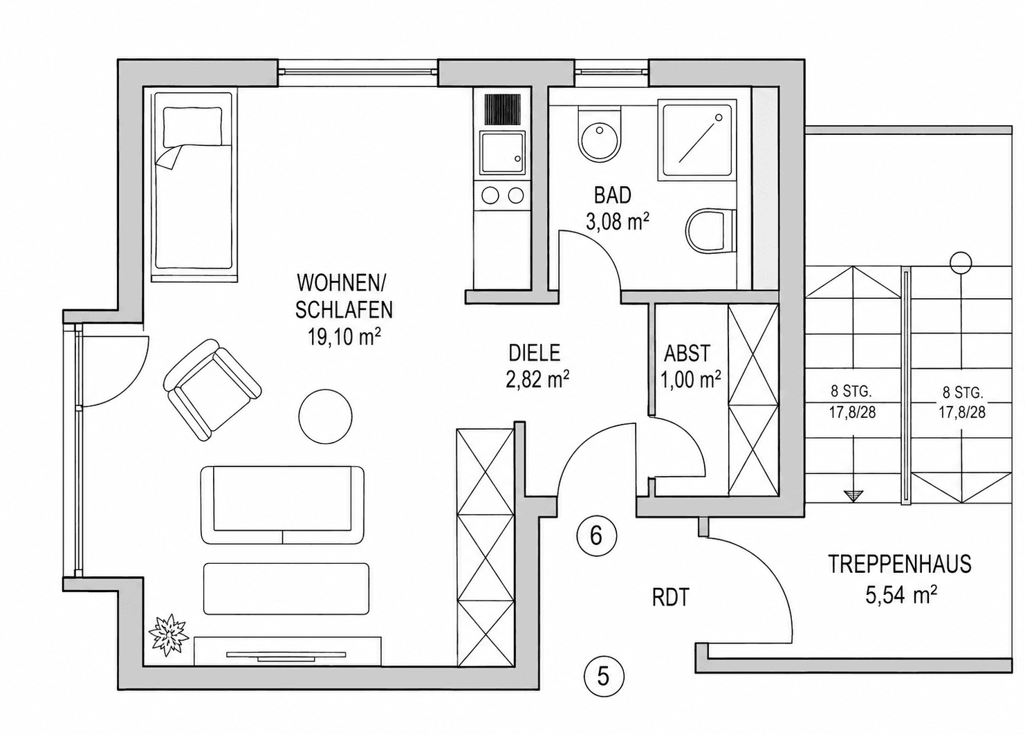 Pronájem bytu 1+1 27 m², Am Bahnhof 71, Frankenberg/Sachsen, Sasko Pronájem bytu 1+1 27 m², Am Bahnhof 71, Frankenberg/Sachsen, Sasko