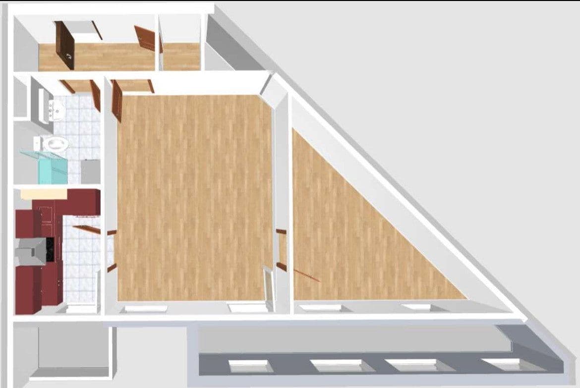 Pronájem bytu 2+kk 48 m², Karlsruhe-Waldstadt, Bádensko-Württembersko Pronájem bytu 2+kk 48 m², Karlsruhe-Waldstadt, Bádensko-Württembersko