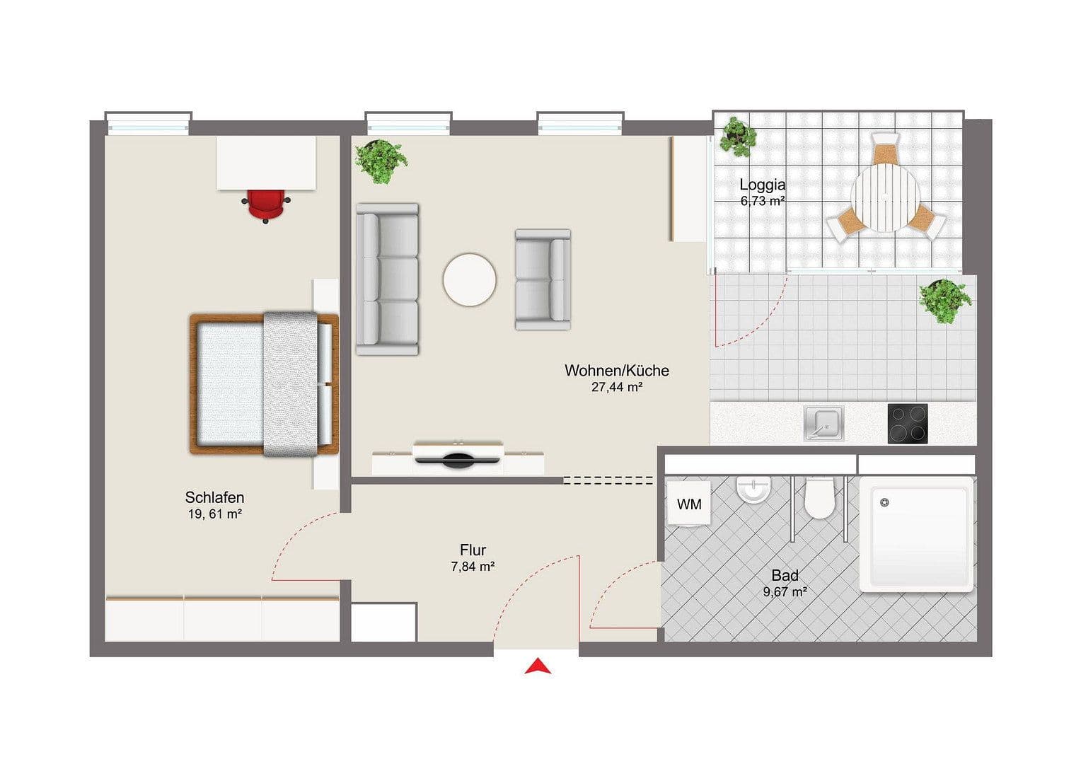 Pronájem bytu 2+1 67 m², Steinweg 1-3, Gehrden, Dolní Sasko Pronájem bytu 2+1 67 m², Steinweg 1-3, Gehrden, Dolní Sasko