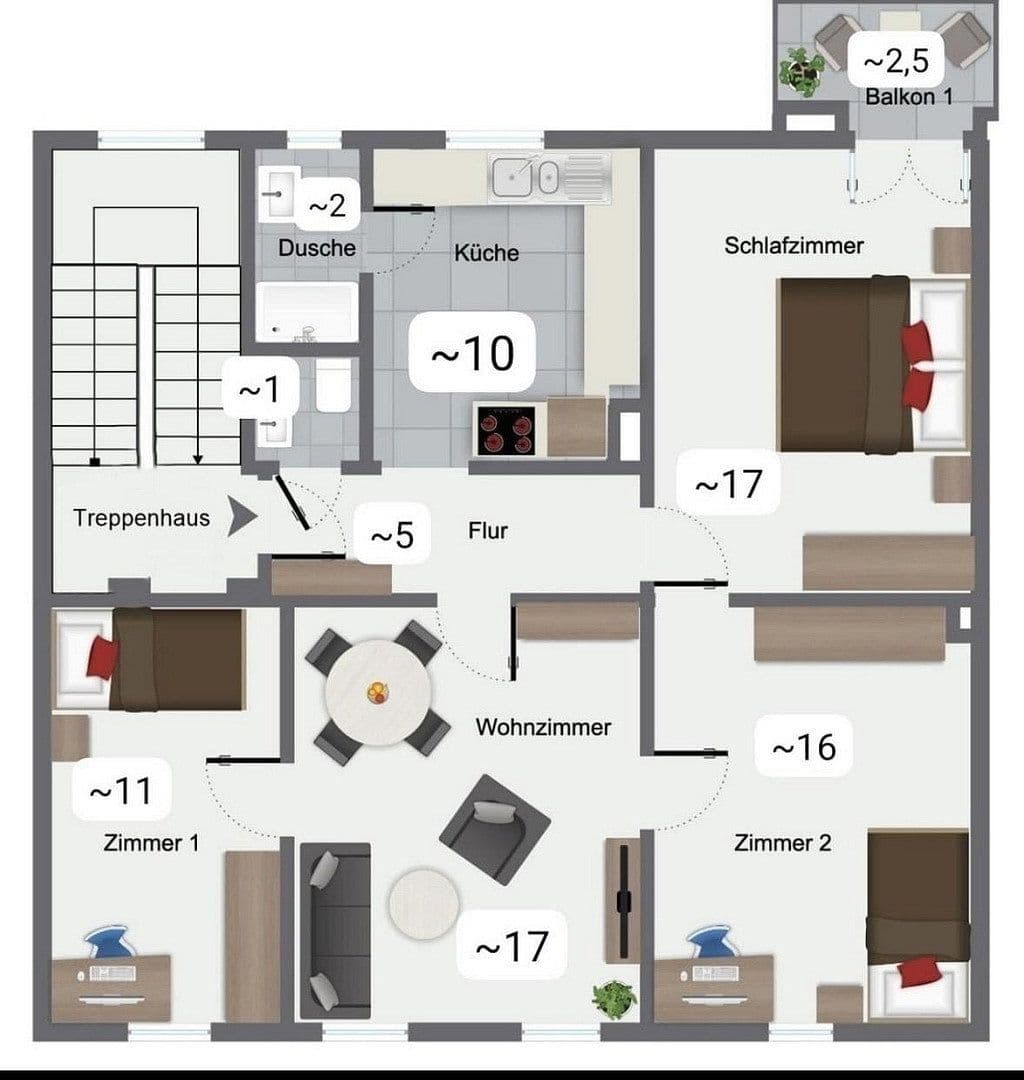 Pronájem bytu 4+1 82 m², Darmstadt, Hessen Pronájem bytu 4+1 82 m², Darmstadt, Hessen