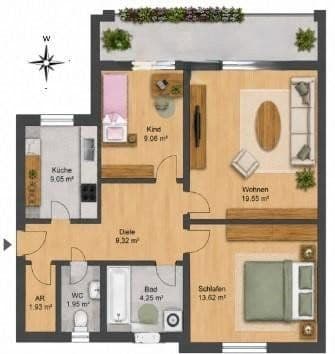 Prodej bytu 3+1 70 m², München, Bavorsko Prodej bytu 3+1 70 m², München, Bavorsko