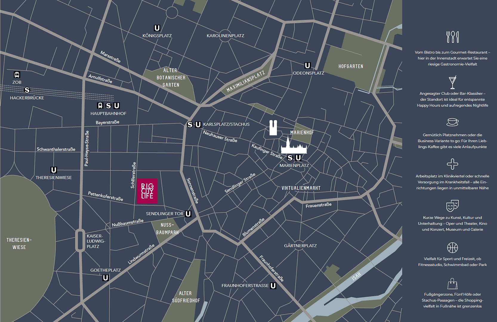 Pronájem bytu 1+1 32 m², Schillerstr.41, München, Bavorsko Pronájem bytu 1+1 32 m², Schillerstr.41, München, Bavorsko
