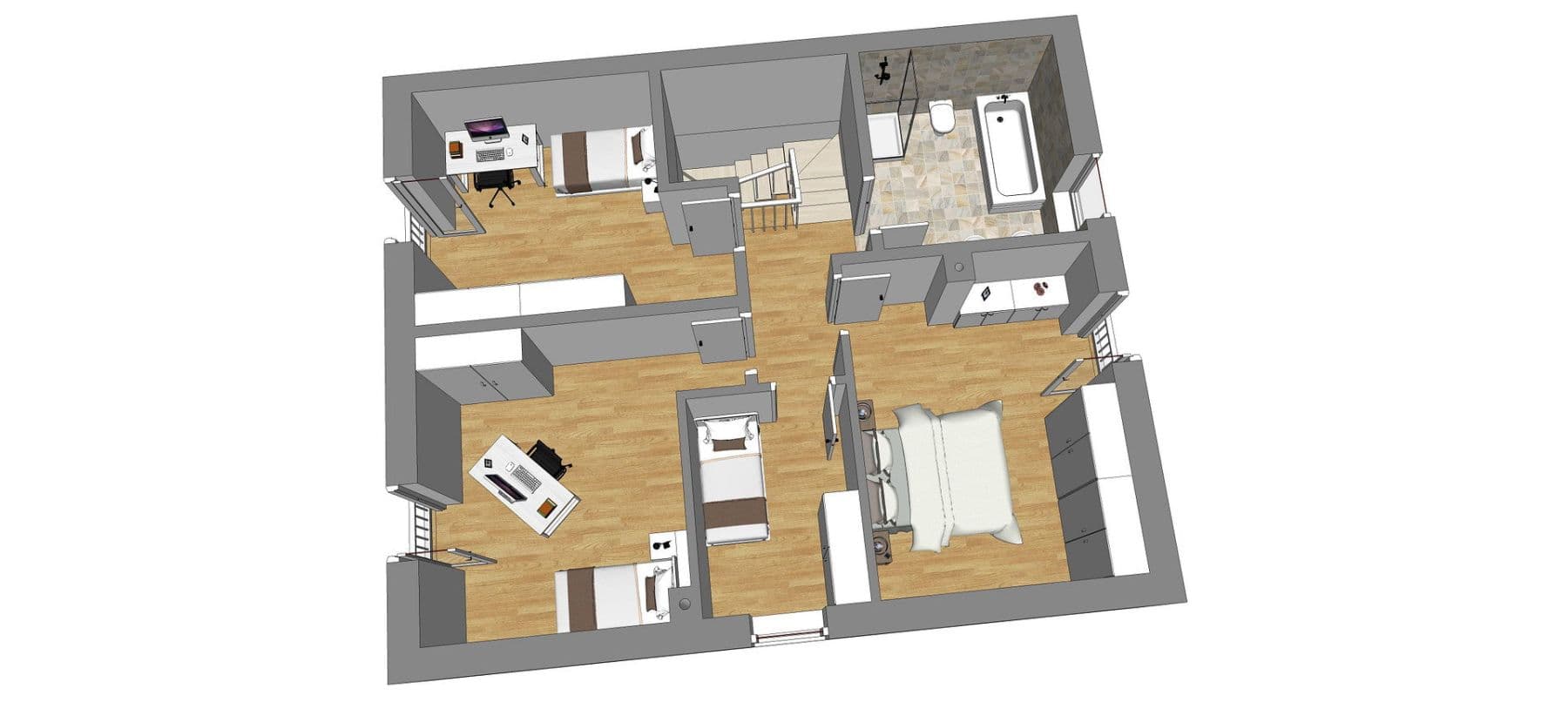 Prodej domu 128 m², pozemek 445 m², Niedertaufkirchen, Bavorsko Prodej domu 128 m², pozemek 445 m², Niedertaufkirchen, Bavorsko