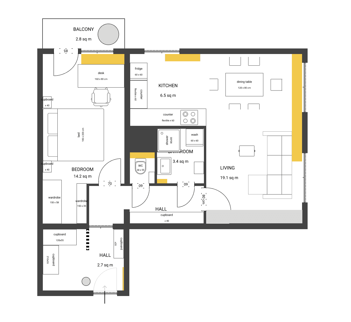 Pronájem bytu 2+kk 57 m², Třeboradická, Praha, Praha Pronájem bytu 2+kk 57 m², Třeboradická, Praha, Praha