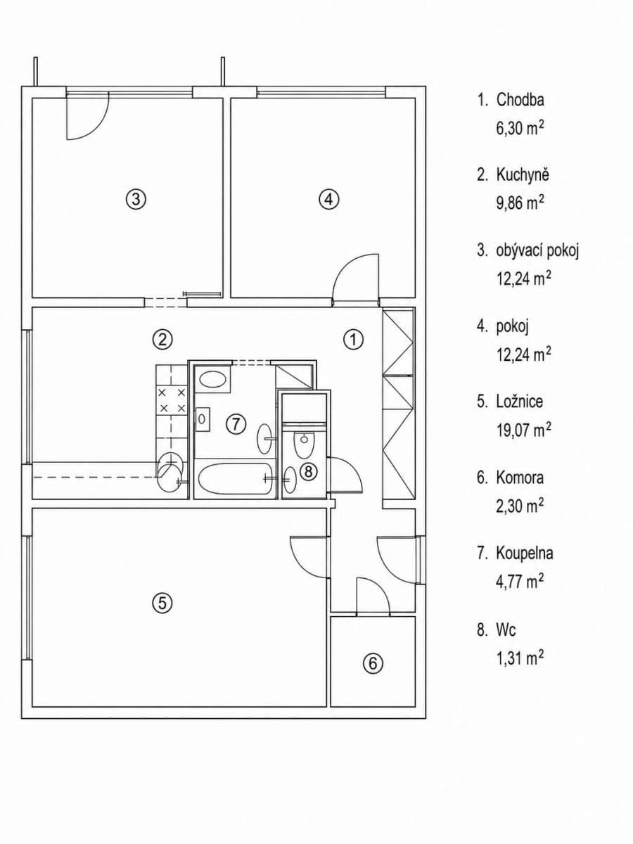 Prodej bytu 3+1 75 m², Vavřenova, Praha, Praha Prodej bytu 3+1 75 m², Vavřenova, Praha, Praha