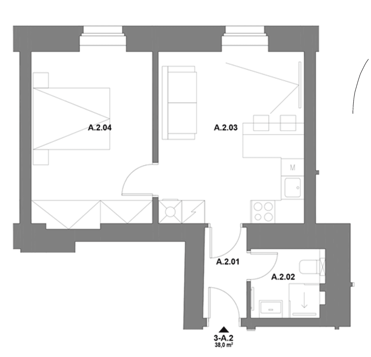 Pronájem bytu 2+kk 38 m², Tachovské náměstí, Praha, Praha Pronájem bytu 2+kk 38 m², Tachovské náměstí, Praha, Praha