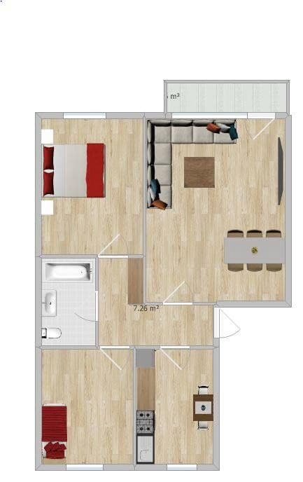 Pronájem bytu 3+1 71 m², Gutenbergstr. 5, Bremerhaven, Bremen Pronájem bytu 3+1 71 m², Gutenbergstr. 5, Bremerhaven, Bremen