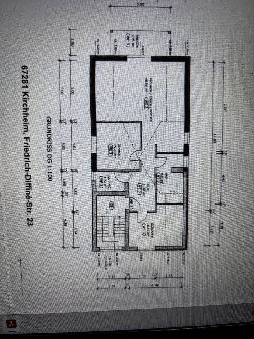 Pronájem bytu 3+1 100 m², Friedrich-Diffine-Str. 23, Kirchheim an der Weinstraße, Porýní-Falc Pronájem bytu 3+1 100 m², Friedrich-Diffine-Str. 23, Kirchheim an der Weinstraße, Porýní-Falc