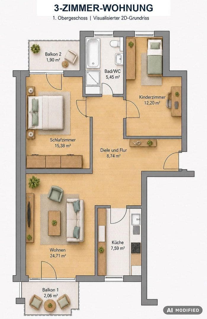 Prodej bytu 3+1 78 m², Frankfurt, Hessen Prodej bytu 3+1 78 m², Frankfurt, Hessen
