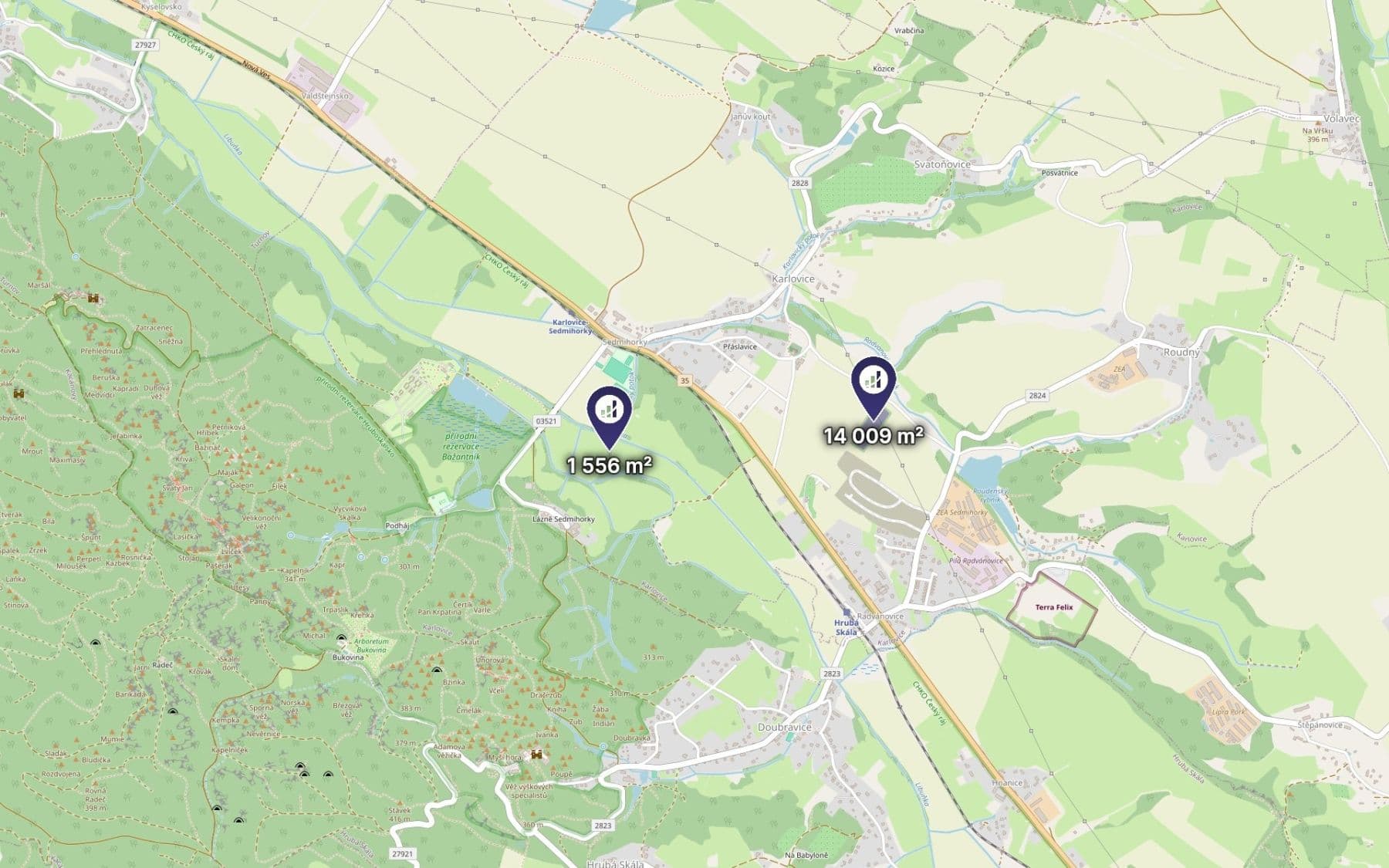 Prodej pozemku 15.565 m², Karlovice, Liberecký kraj Prodej pozemku 15.565 m², Karlovice, Liberecký kraj