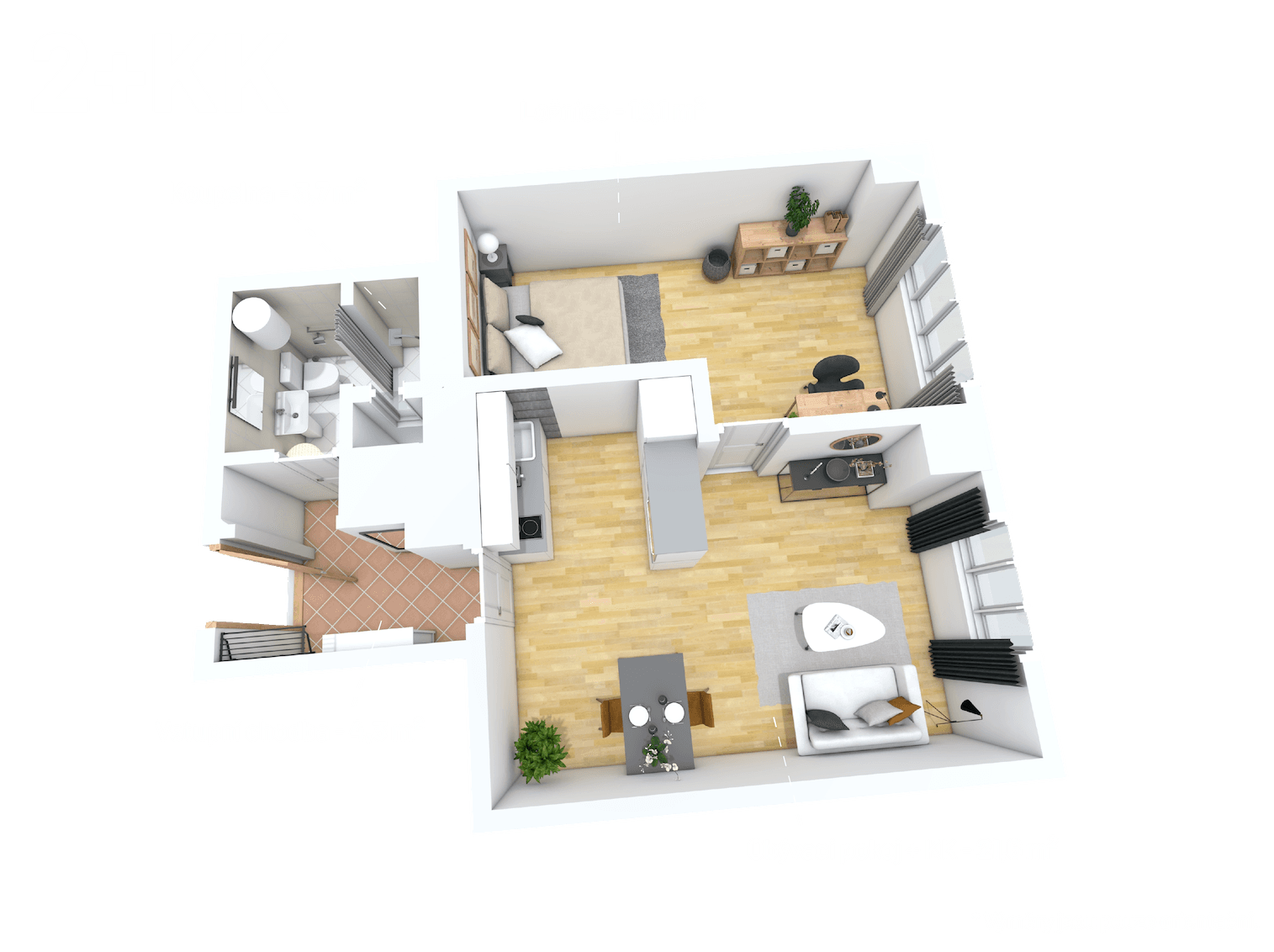Pronájem bytu 2+kk 44 m², Krátká, Praha, Praha Pronájem bytu 2+kk 44 m², Krátká, Praha, Praha
