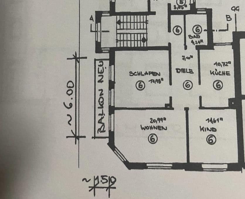 Pronájem bytu 3+1 80 m², Almastr. 11, Essen, Severní Porýní-Vestfálsko Pronájem bytu 3+1 80 m², Almastr. 11, Essen, Severní Porýní-Vestfálsko