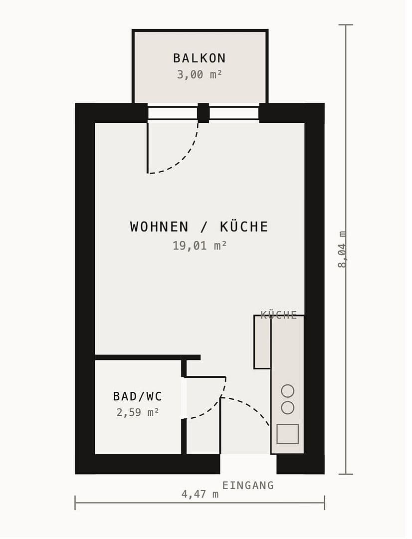 Pronájem bytu 1+1 24 m², Bad-Berneck-Straße 1, München, Bavorsko Pronájem bytu 1+1 24 m², Bad-Berneck-Straße 1, München, Bavorsko