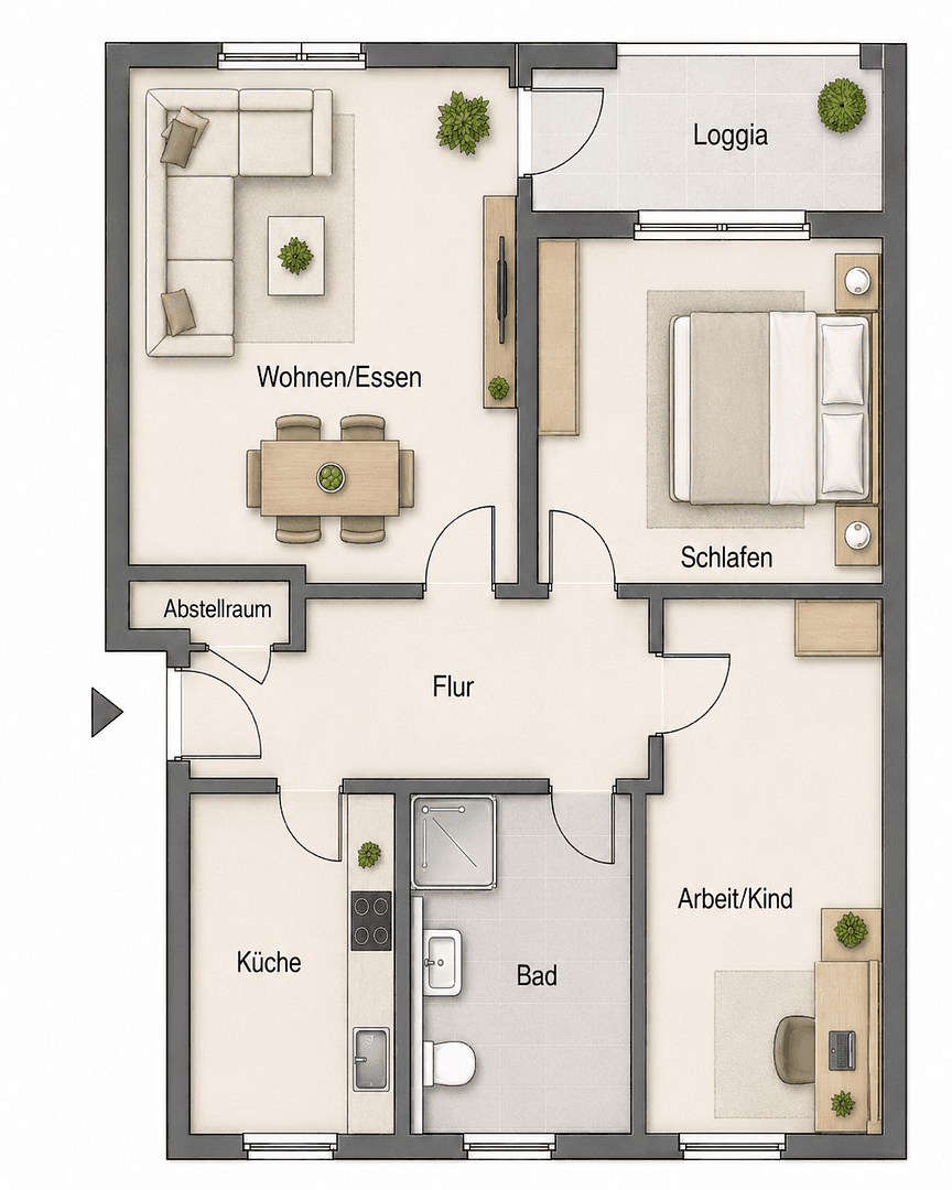 Pronájem bytu 3+1 70 m², Mönchengladbach, Severní Porýní-Vestfálsko Pronájem bytu 3+1 70 m², Mönchengladbach, Severní Porýní-Vestfálsko