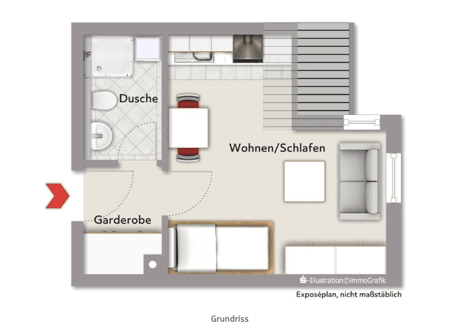 Pronájem bytu 1+1 25 m², Karl-Bröger-Straße 18, Nürnberg, Bavorsko Pronájem bytu 1+1 25 m², Karl-Bröger-Straße 18, Nürnberg, Bavorsko