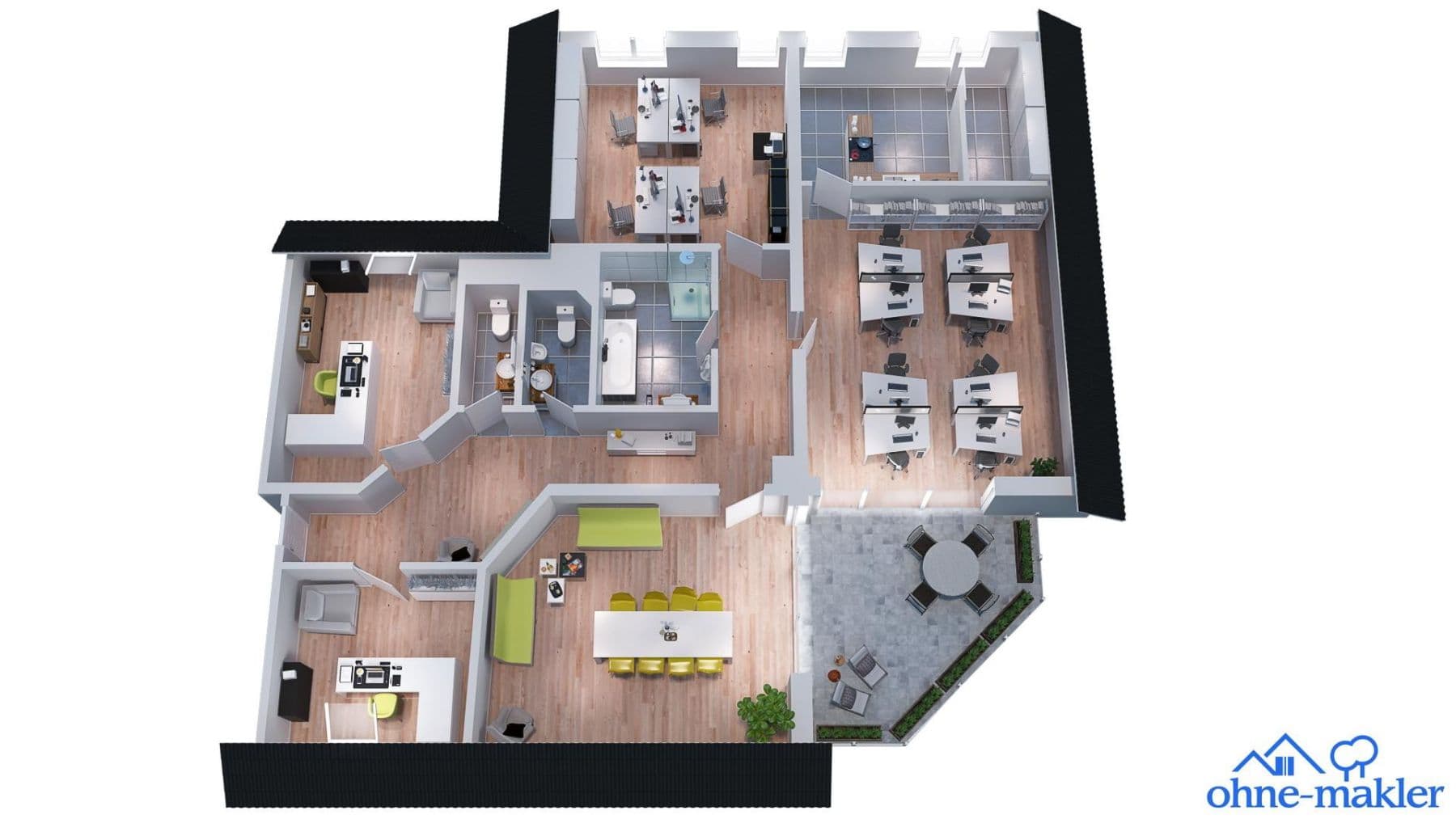 Pronájem kanceláře 218 m², Zum Wiesengrund 8, Wilsdruff, Sasko Pronájem kanceláře 218 m², Zum Wiesengrund 8, Wilsdruff, Sasko