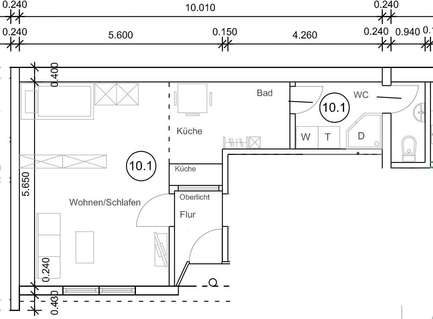 Pronájem bytu 1+1 38 m², Neustadter Str. 73, Mutterstadt, Porýní-Falc Pronájem bytu 1+1 38 m², Neustadter Str. 73, Mutterstadt, Porýní-Falc