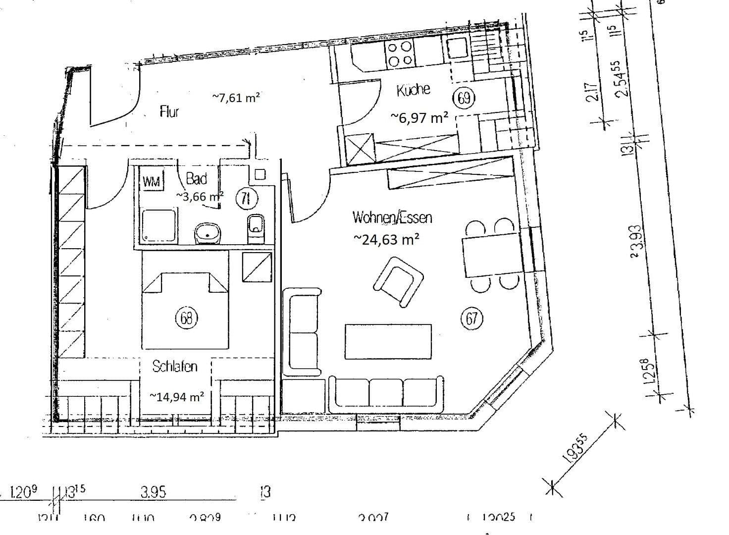 Pronájem bytu 2+1 62 m², Conrad Clauß Straße 20, Hohenstein-Ernstthal, Sasko Pronájem bytu 2+1 62 m², Conrad Clauß Straße 20, Hohenstein-Ernstthal, Sasko