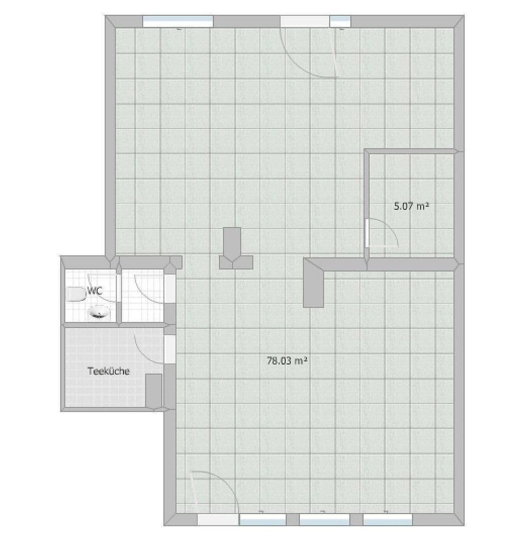 Pronájem kanceláře 40 m², Hauptstraße 12a-c, Meuselwitz, Durynsko Pronájem kanceláře 40 m², Hauptstraße 12a-c, Meuselwitz, Durynsko