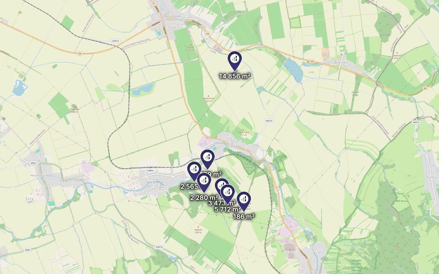 Prodej pozemku 32.101 m², Louka, Jihomoravský kraj Prodej pozemku 32.101 m², Louka, Jihomoravský kraj