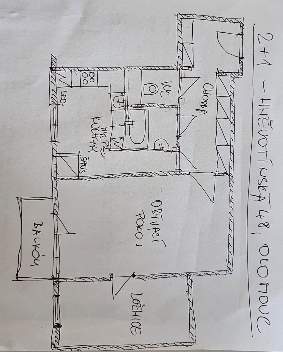 Pronájem bytu 2+1 54 m², Hněvotínská, Olomouc, Olomoucký kraj Pronájem bytu 2+1 54 m², Hněvotínská, Olomouc, Olomoucký kraj