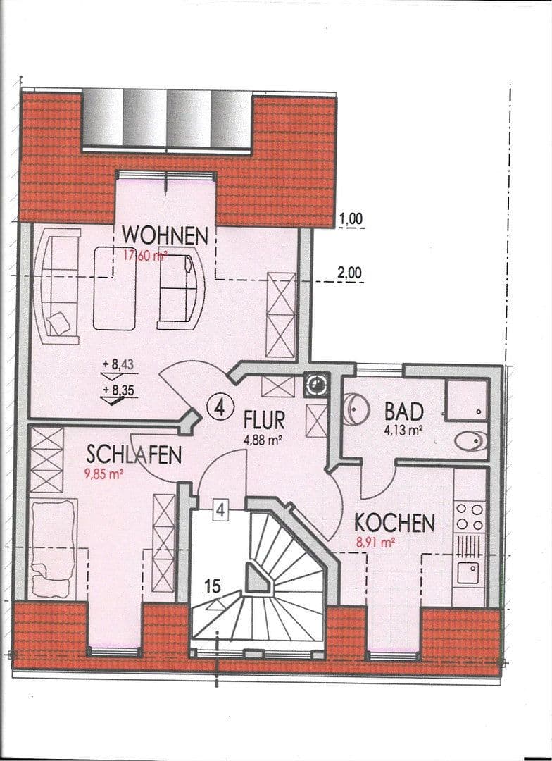 Prodej domu 202 m², pozemek 188 m², Paulusstr, Worms, Porýní-Falc Prodej domu 202 m², pozemek 188 m², Paulusstr, Worms, Porýní-Falc