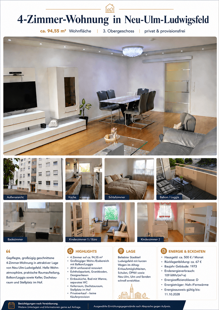 Prodej bytu 4+1 95 m², Neu-Ulm, Bavorsko Prodej bytu 4+1 95 m², Neu-Ulm, Bavorsko