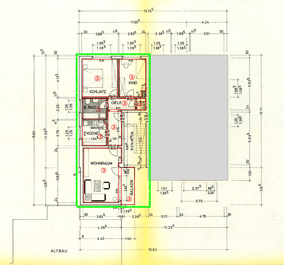 Pronájem bytu 3+1 73 m², Hattinger Str. 869, Bochum, Severní Porýní-Vestfálsko Pronájem bytu 3+1 73 m², Hattinger Str. 869, Bochum, Severní Porýní-Vestfálsko