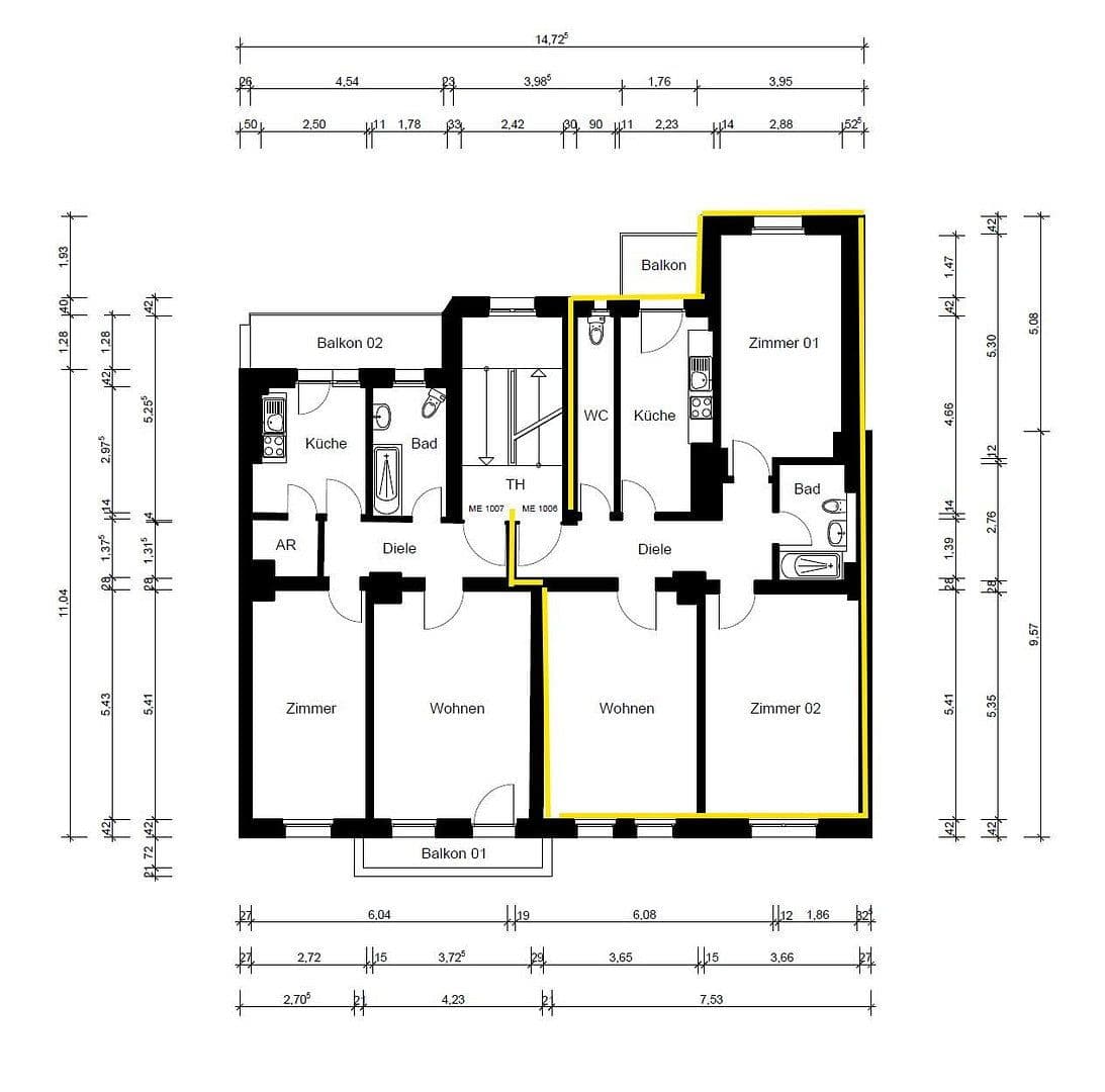 Prodej bytu 3+1 85 m², Schreyerstraße 16, Nürnberg, Bavorsko Prodej bytu 3+1 85 m², Schreyerstraße 16, Nürnberg, Bavorsko