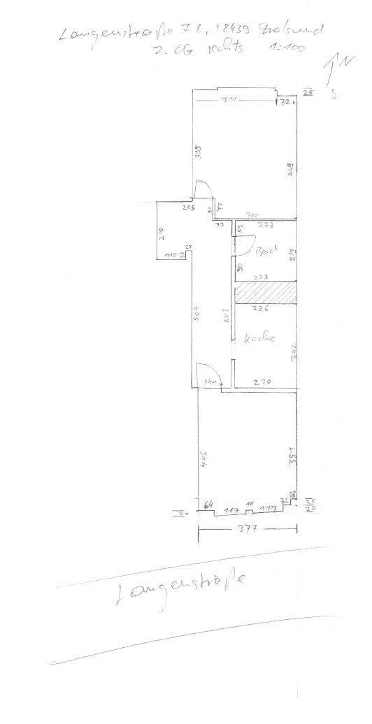 Pronájem bytu 2+1 60 m², Langenstraße 71, Stralsund, Mecklenburg-Vorpommern Pronájem bytu 2+1 60 m², Langenstraße 71, Stralsund, Mecklenburg-Vorpommern