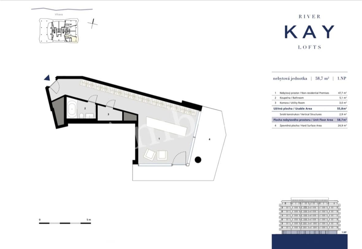 Prodej nebytového prostoru 58 m², Karolinská, Praha, Praha Prodej nebytového prostoru 58 m², Karolinská, Praha, Praha