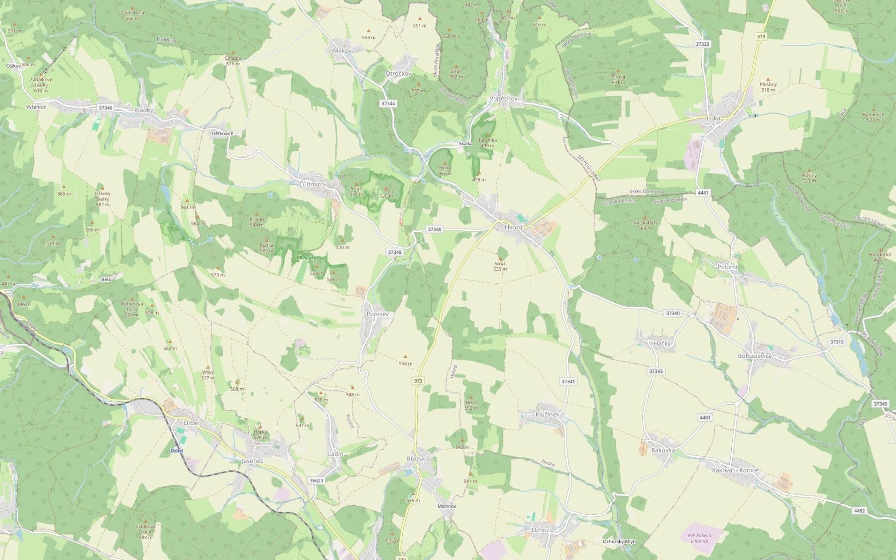 Prodej pozemku 8.833 m², Hvozd, Olomoucký kraj Prodej pozemku 8.833 m², Hvozd, Olomoucký kraj