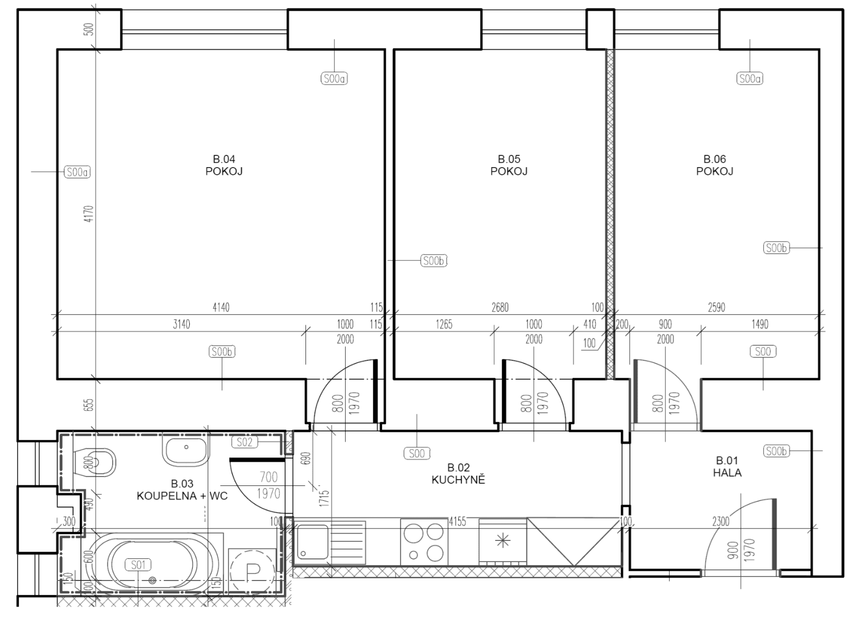 Pronájem bytu 3+1 58 m², Kotěrova, Praha, Praha Pronájem bytu 3+1 58 m², Kotěrova, Praha, Praha