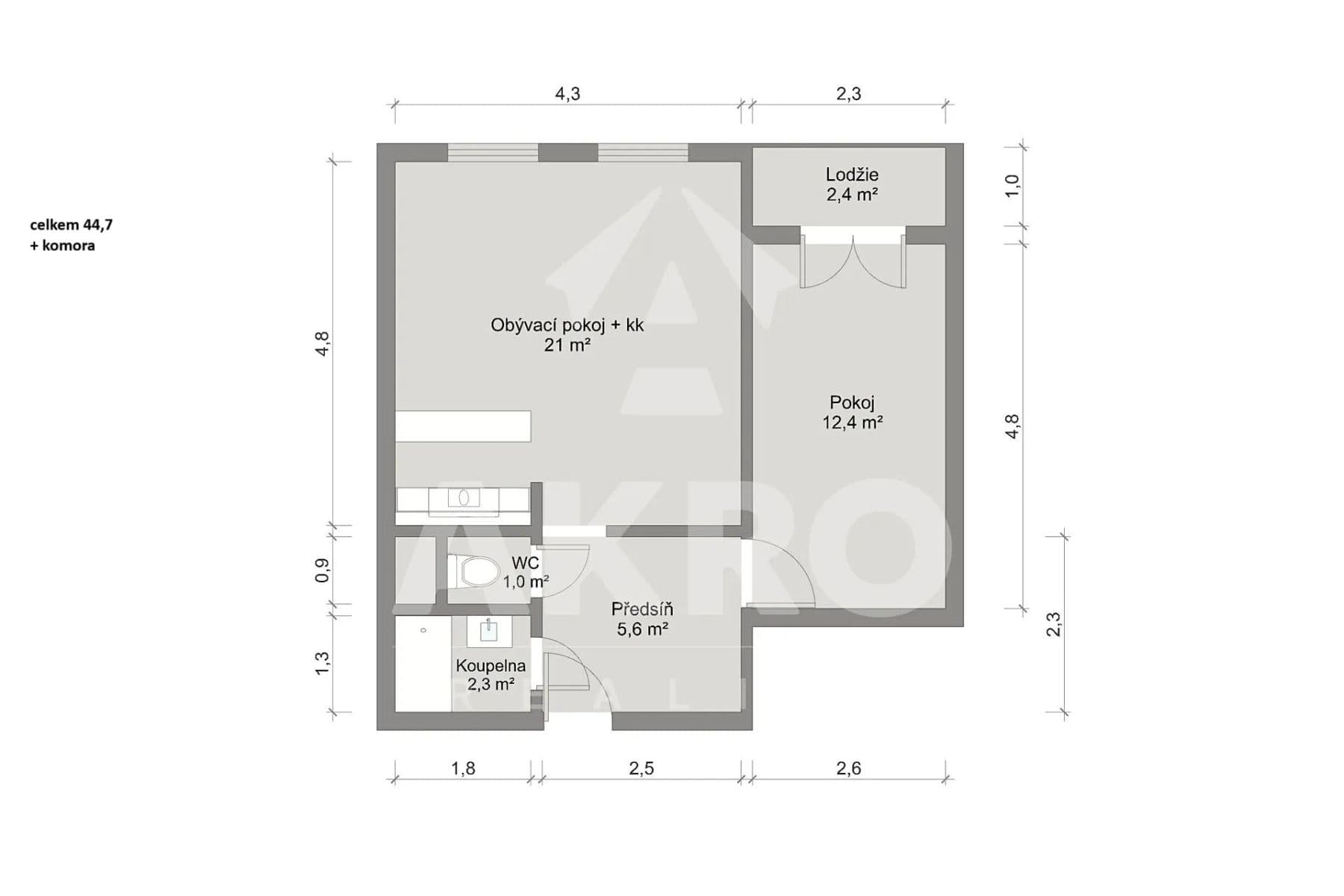Pronájem bytu 2+kk 45 m², Generála Janouška, Praha, Praha Pronájem bytu 2+kk 45 m², Generála Janouška, Praha, Praha