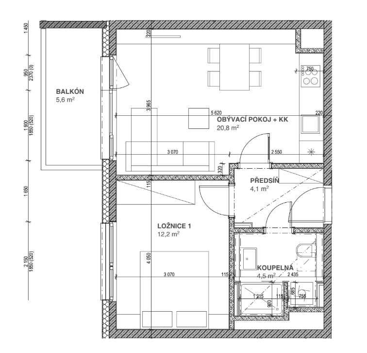 Pronájem bytu 2+kk 45 m², Hodkovická, Praha, Praha Pronájem bytu 2+kk 45 m², Hodkovická, Praha, Praha