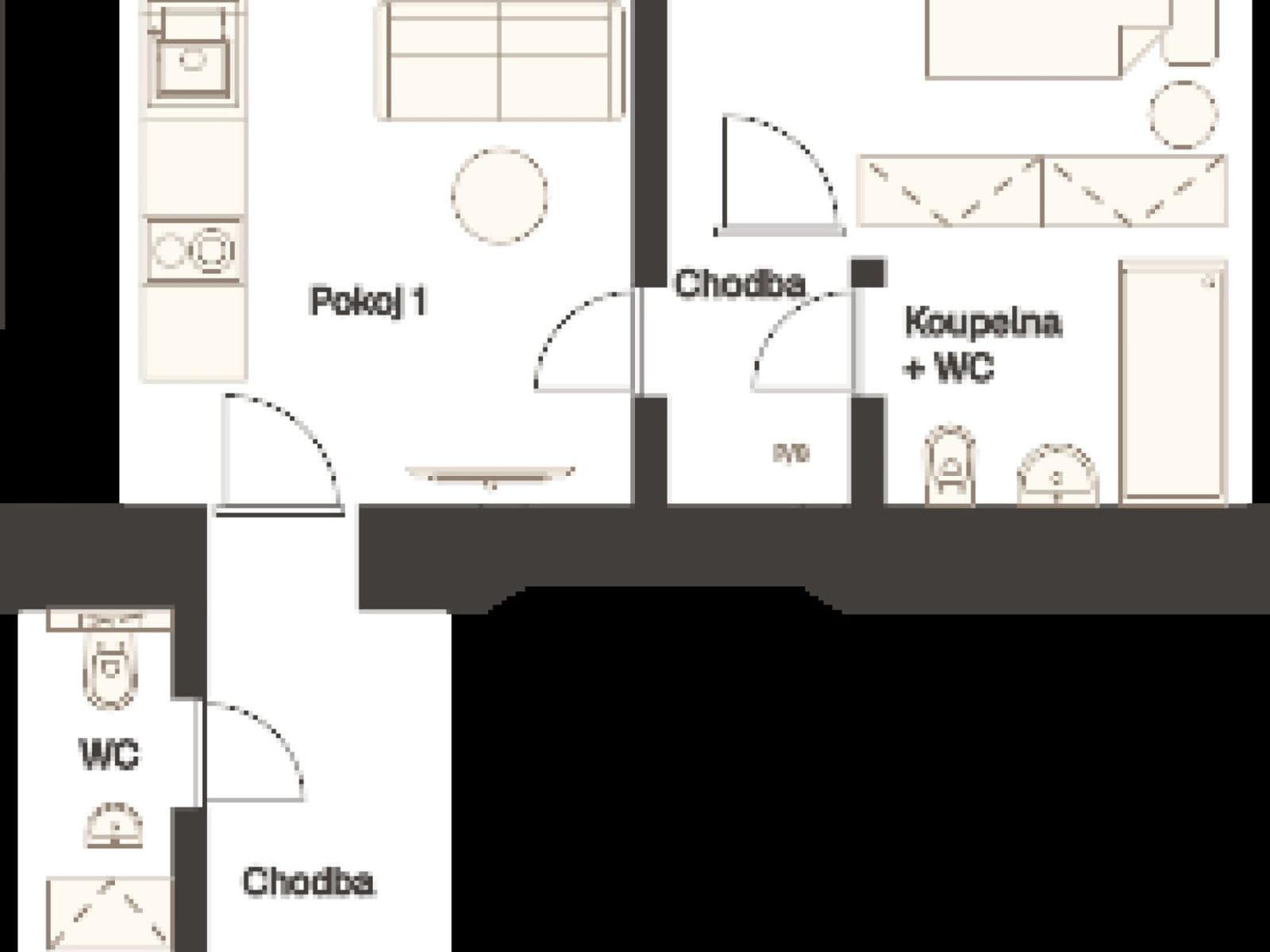 Pronájem bytu 2+kk 49 m², Svatoslavova, Praha, Praha Pronájem bytu 2+kk 49 m², Svatoslavova, Praha, Praha