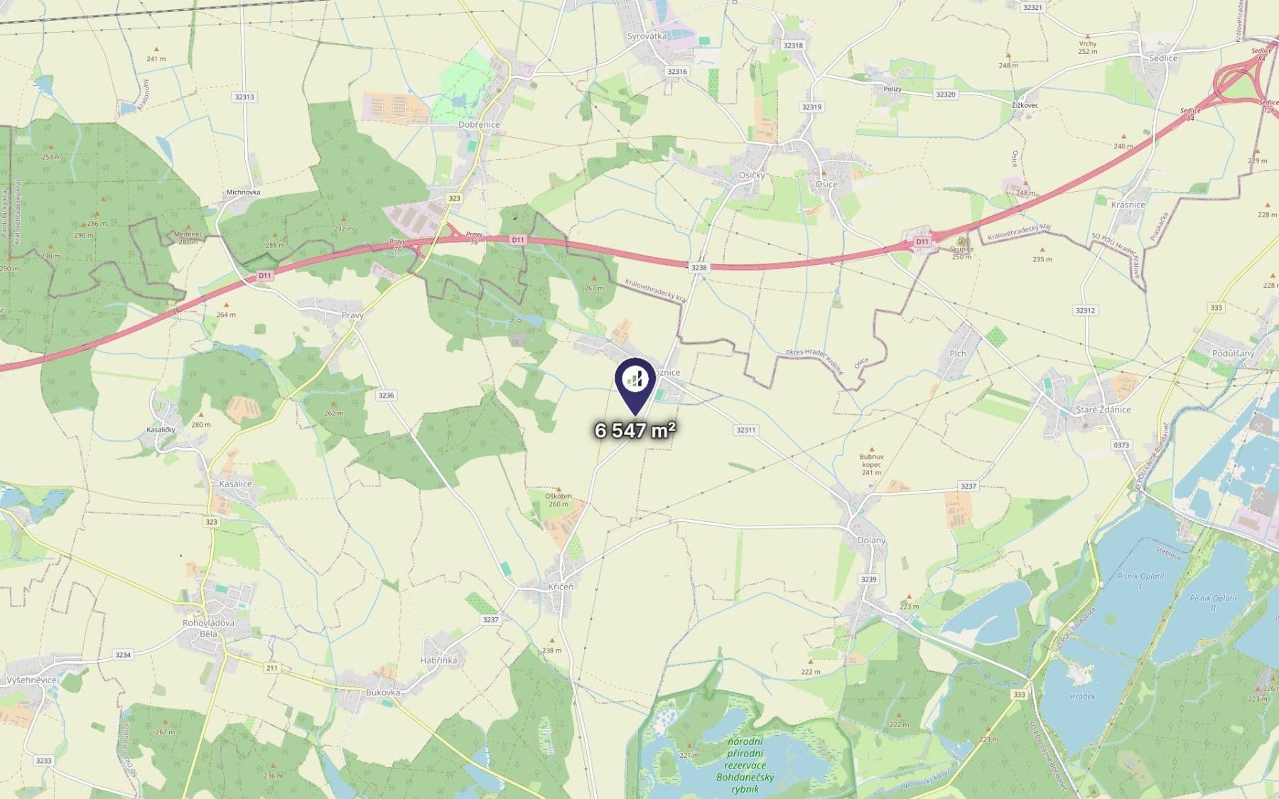 Prodej pozemku 2.182 m², Rohoznice, Pardubický kraj Prodej pozemku 2.182 m², Rohoznice, Pardubický kraj