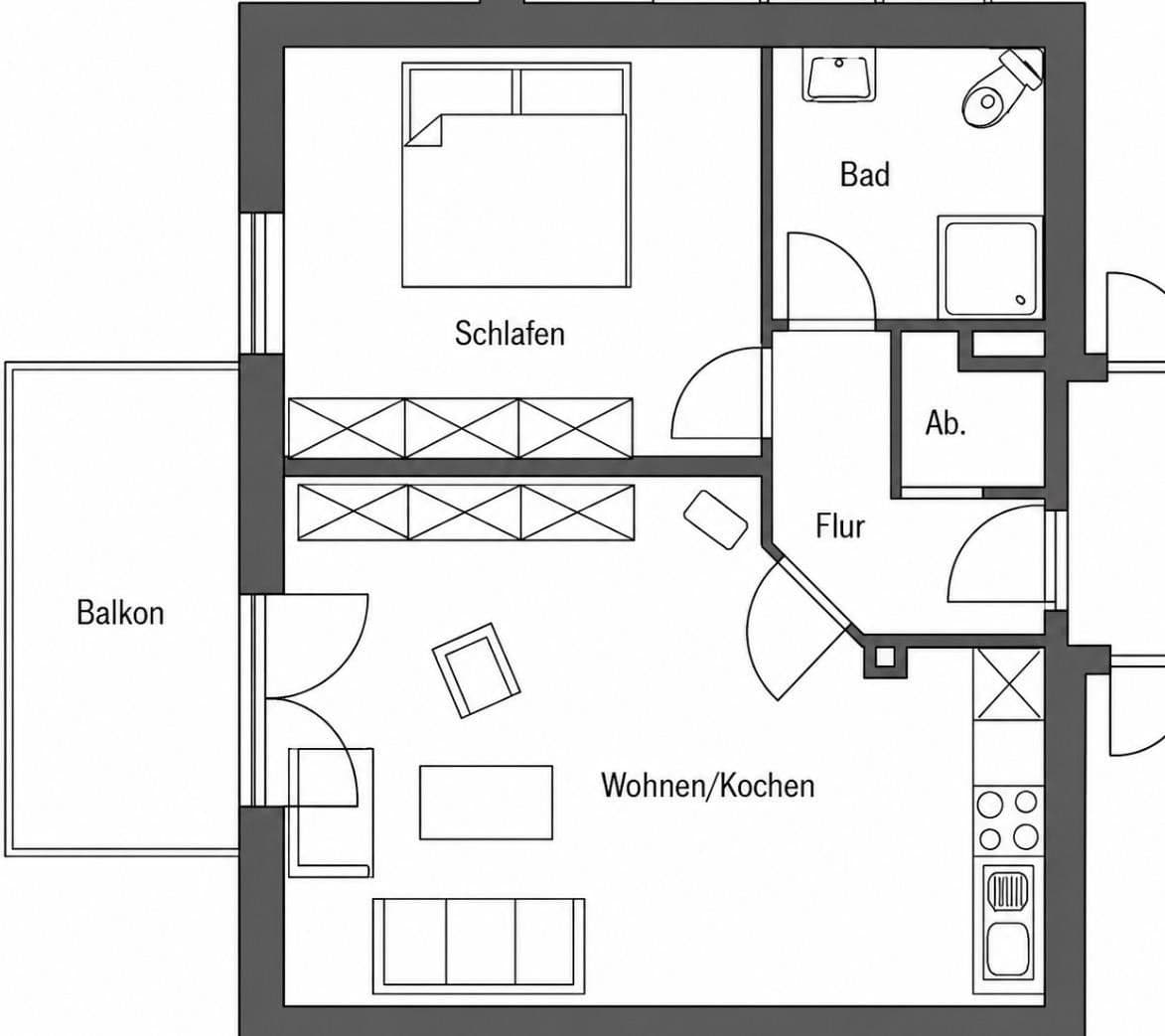 Prodej bytu 2+1 54 m², Weyhe, Dolní Sasko Prodej bytu 2+1 54 m², Weyhe, Dolní Sasko
