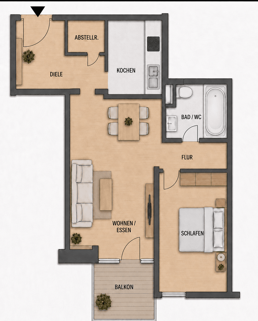 Pronájem bytu 2+1 48 m², Rosmarinweg 3, Fürth, Bavorsko Pronájem bytu 2+1 48 m², Rosmarinweg 3, Fürth, Bavorsko