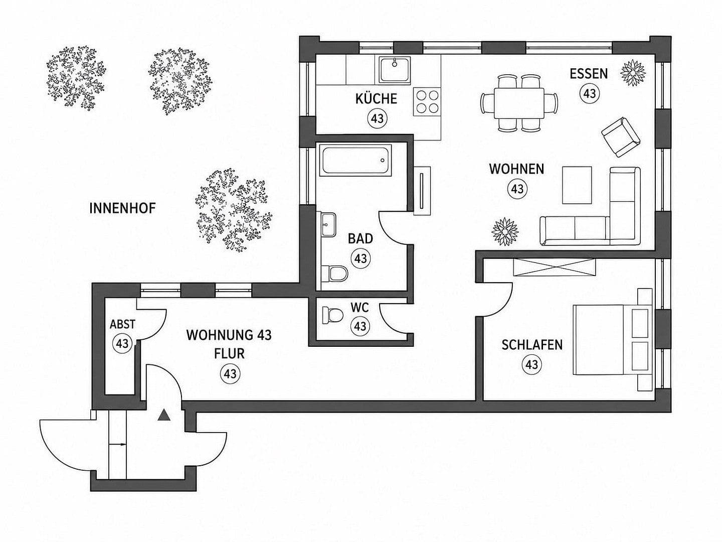 Pronájem bytu 2+1 84 m², Albstadt, Bádensko-Württembersko Pronájem bytu 2+1 84 m², Albstadt, Bádensko-Württembersko